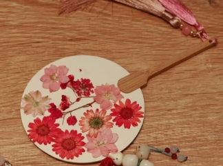 花卉扇子diy